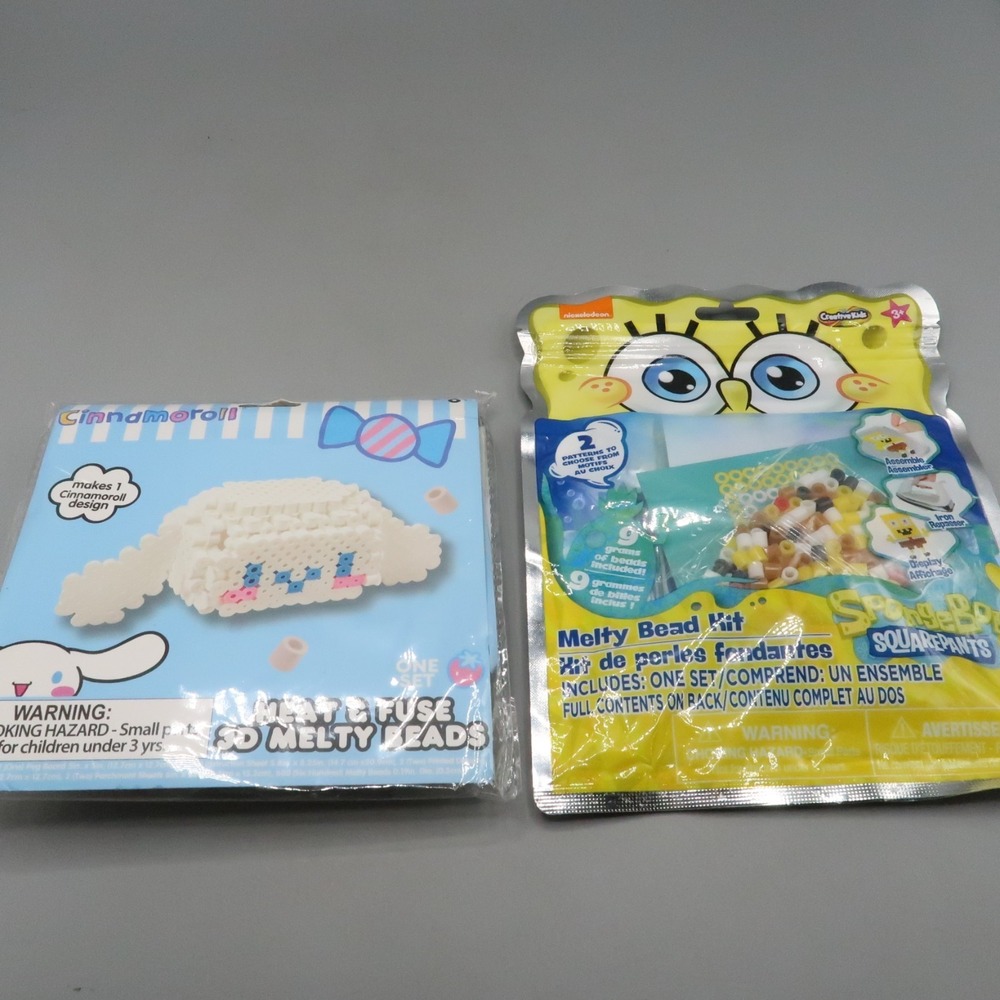 Nickelodeon SpongeBob SquarePants & Cinnamroll Melty Bead Kit Art Activity